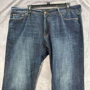 Lucky Brand Jeans Mens 42x34 455 Relaxed Boot Dark Blue Wash